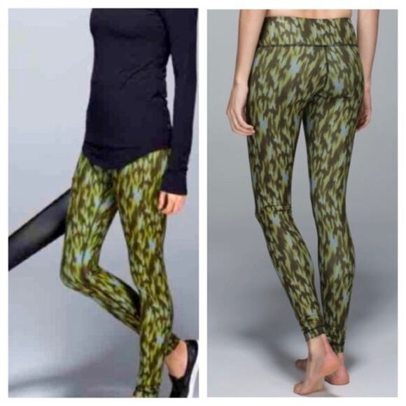 Lululemon 31" long Full-length Wunder Under Print Leggings Size 4 - Picture 1 of 8